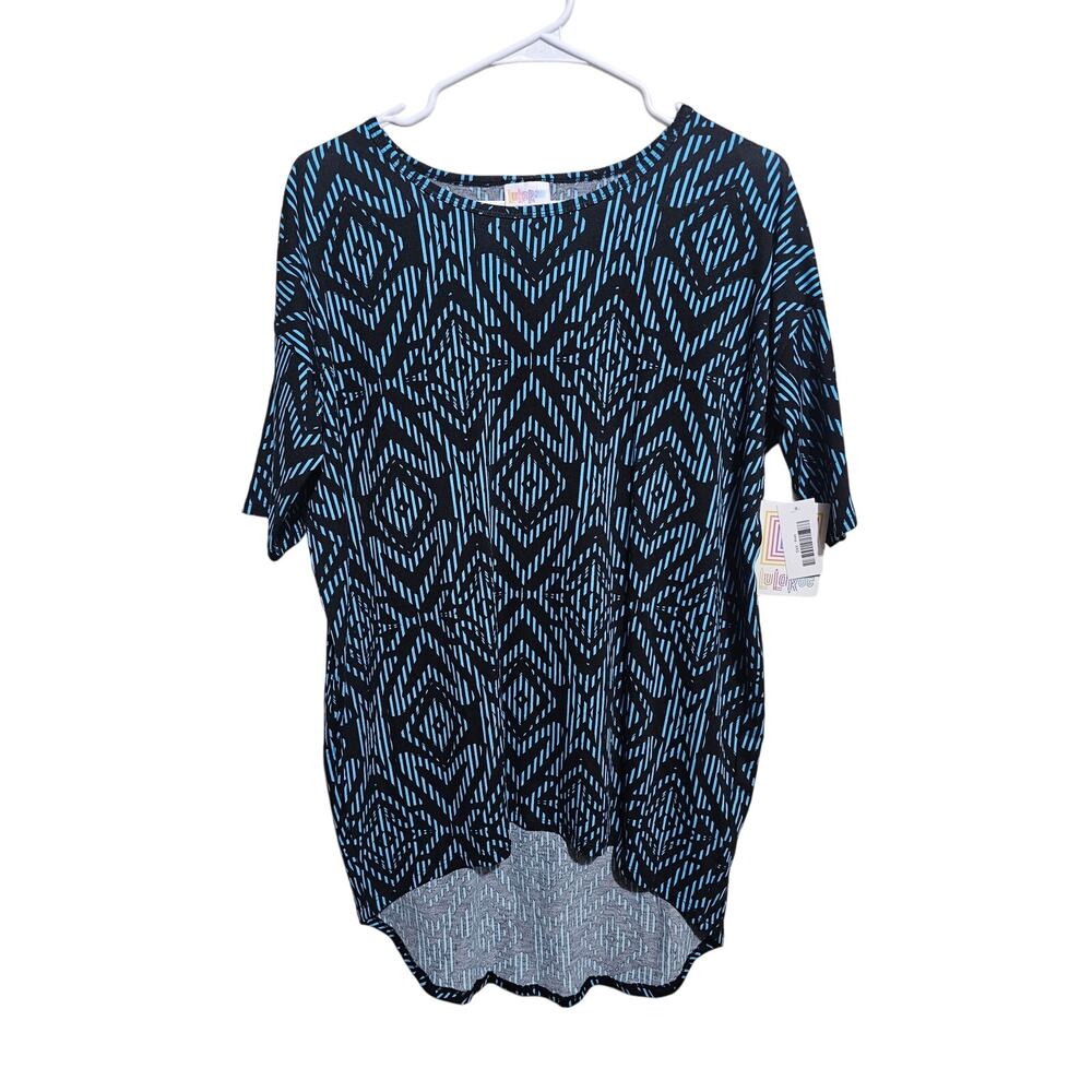 NEW LulaRoe Irma Blouse Womens High-Low Tunic Top Shirt Geometric Size XXS (850)